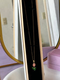 COLLAR CON DIGE DE TULIPÁN CHAPA DE ORO