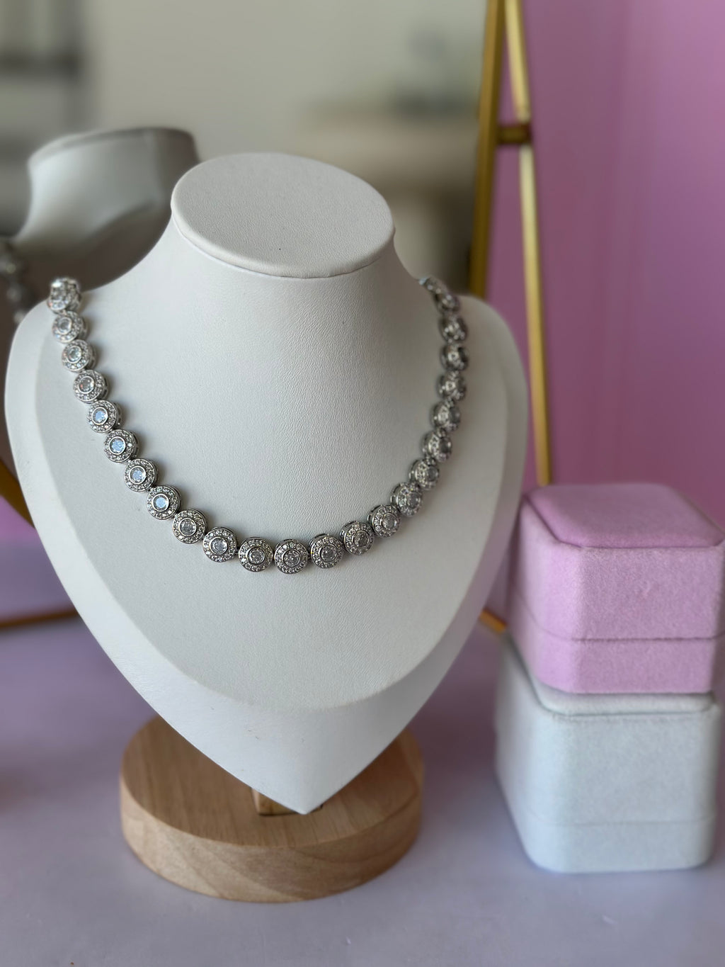 GARGANTILLA CON PIEDRAS PRECIOSAS INSPIRADO SWAROVSKI