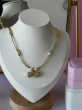 COLLAR CON DIGE DE PEZA PARA MUJER, CHAPA DE ORO