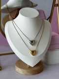 COLLARES CON DIGE DE CORAZÓN ACERO 316