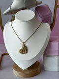 COLLAR CON DIGE DE CORAZÓN ACERO 316