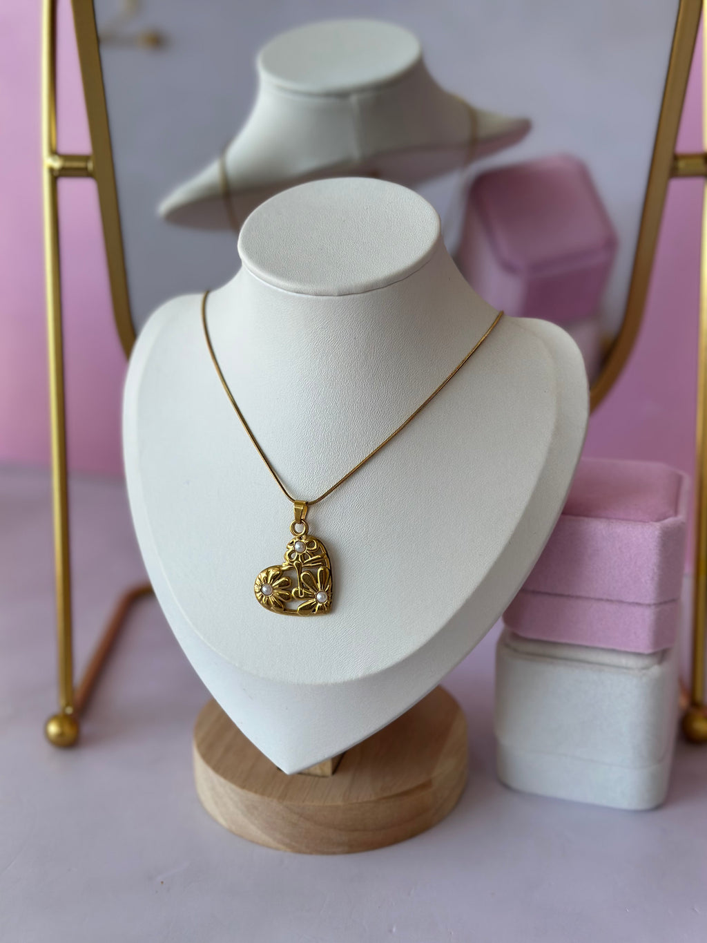 COLLAR CON DIGE DE CORAZÓN ACERO 316