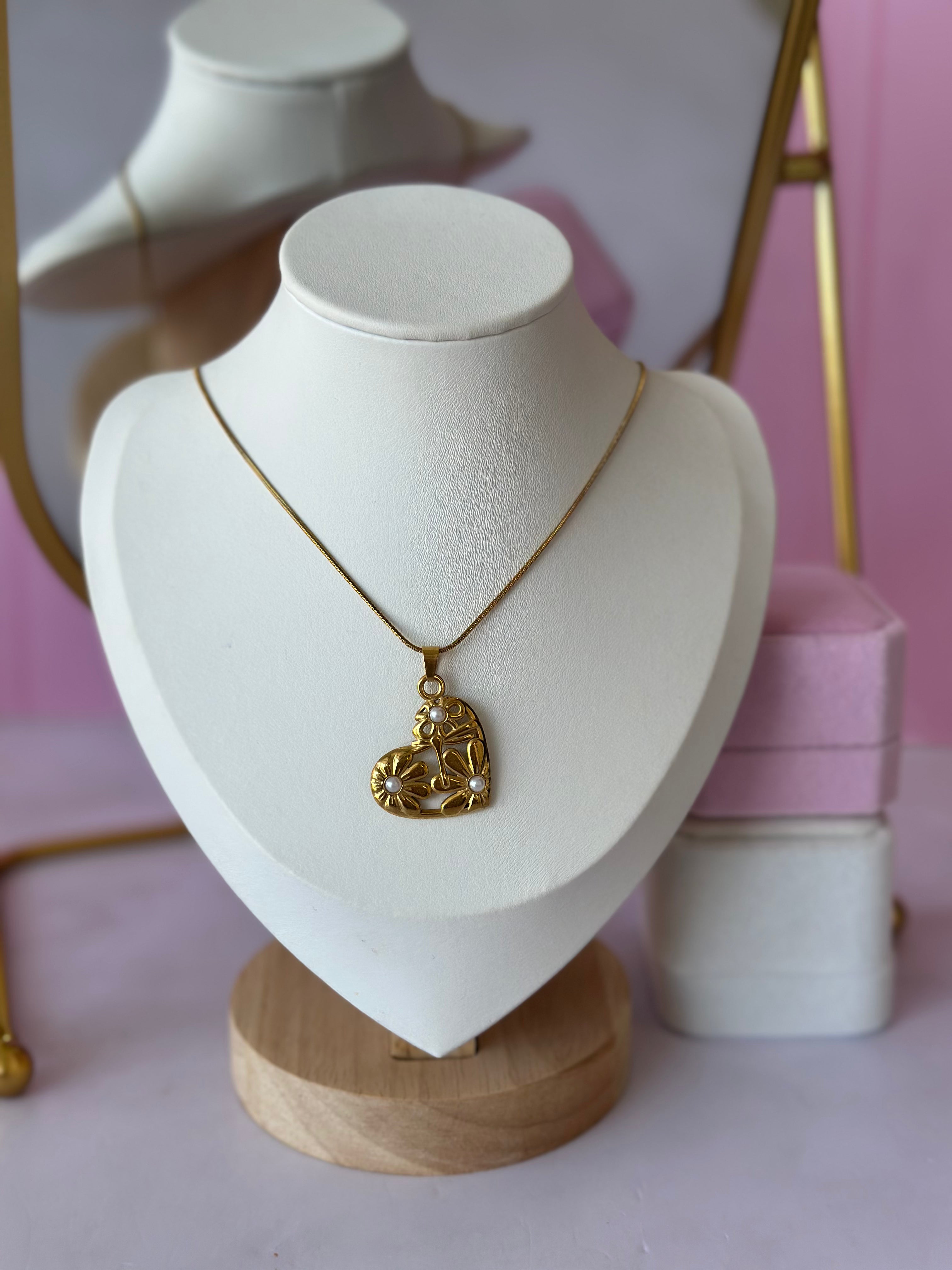 COLLAR CON DIGE DE CORAZÓN ACERO 316