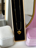 COLLAR CON DIGE DE CORAZÓN ACERO 316