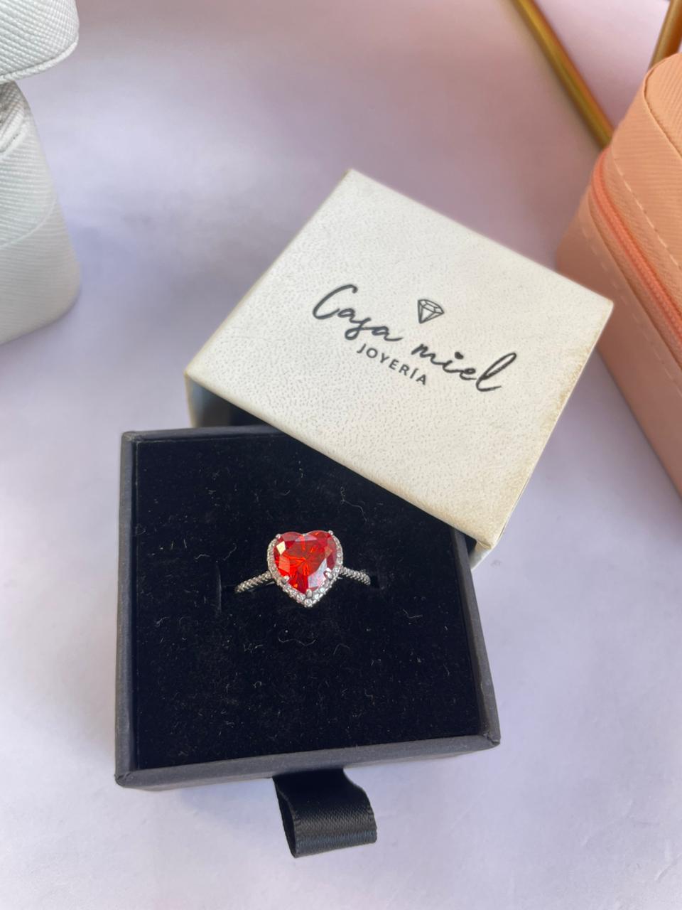ANILLO CORAZON DE PLATA LEY 925
