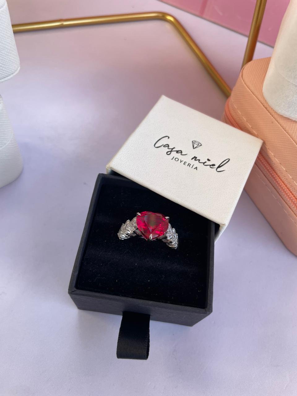 ANILLO CORAZON DE PLATA LEY 925