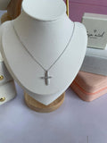 COLLAR CON DIJE DE CRUZ PLATA LEY 925