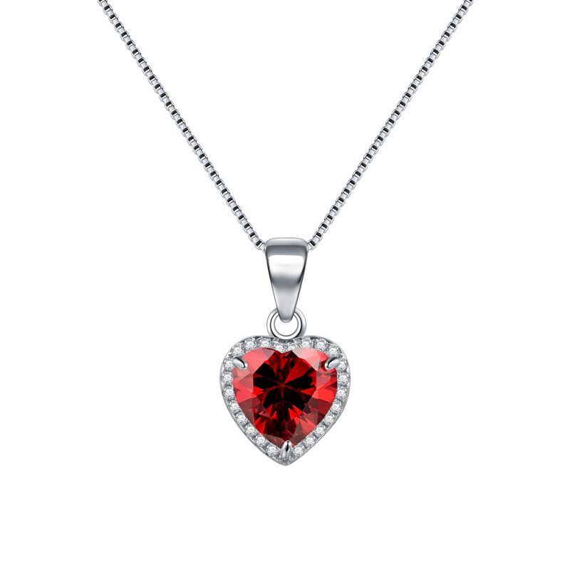 COLLAR CORAZON DE PLATA LEY 925