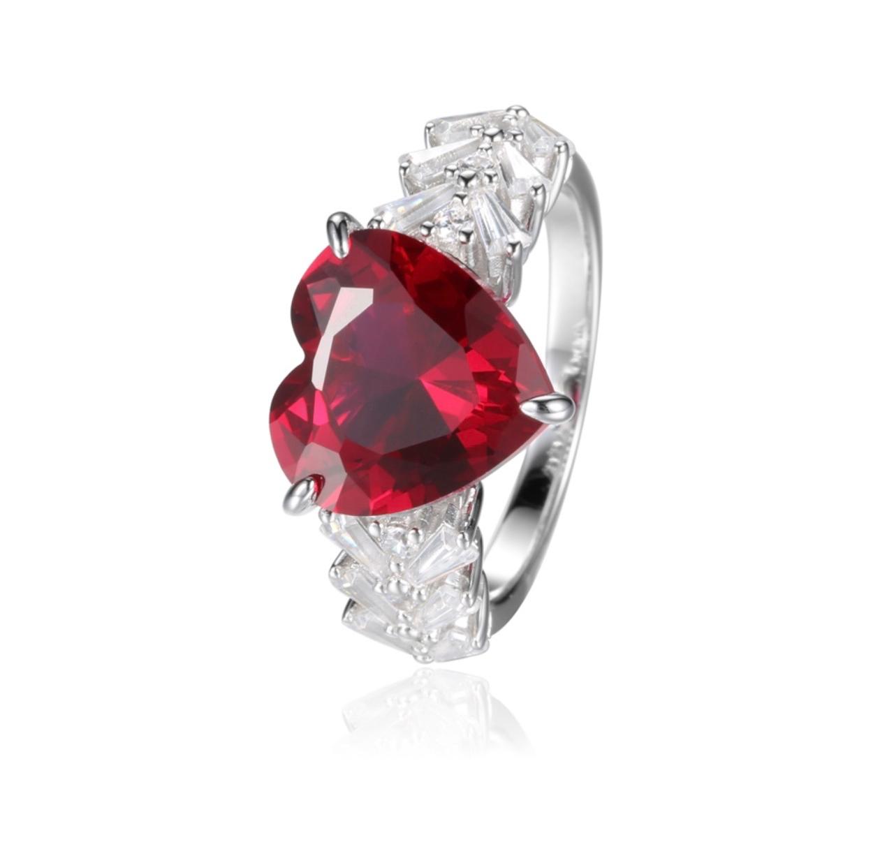 ANILLO CORAZON DE PLATA LEY 925