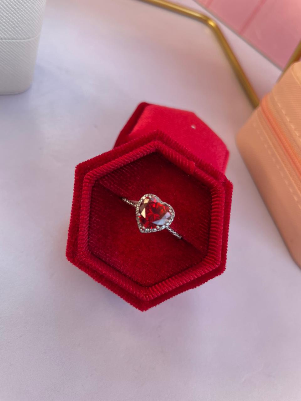 ANILLO CORAZON DE PLATA LEY 925