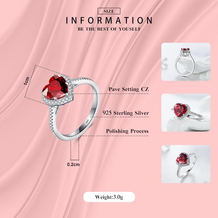 ANILLO CORAZON DE PLATA LEY 925